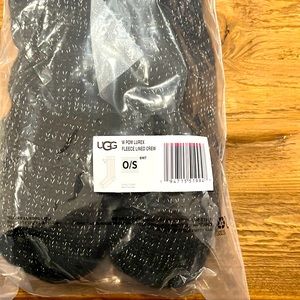 Black Ugg fleece lined cozy socks NWT